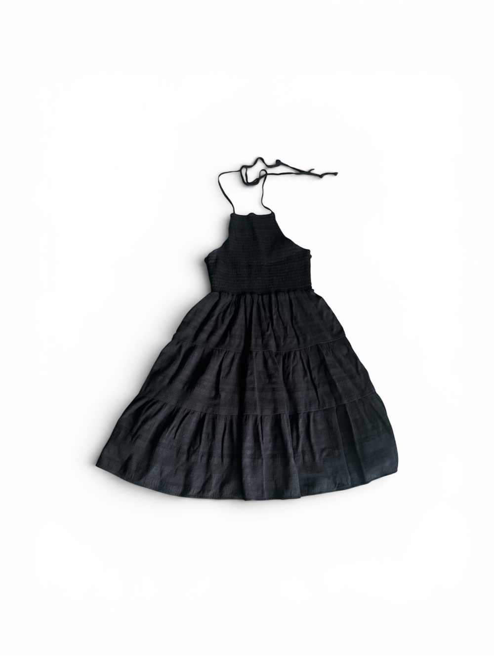 American Eagle Outfitters Black Tiered Halter Sun Dress Size Small